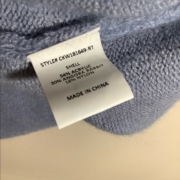 Code x Mode Light Blue Angora Stretch Cami Crop Top - Picture 5 of 5